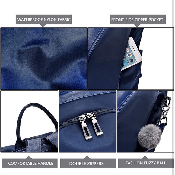 Waterproof Nylon Anti-theft Backpacks Medium - Picture 5 of 8